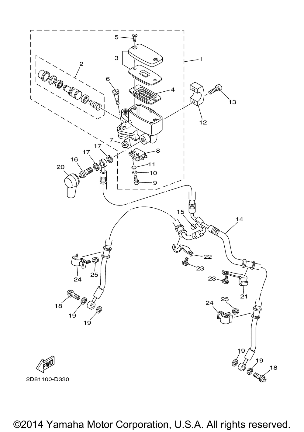 Front master cylinder