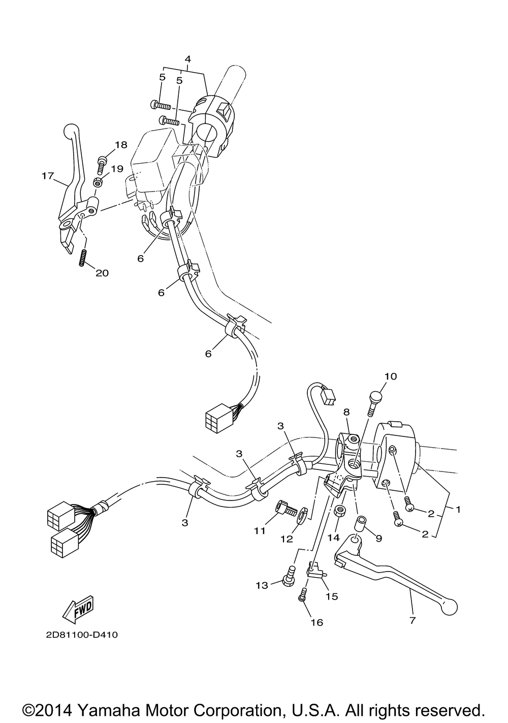 Handle switch lever