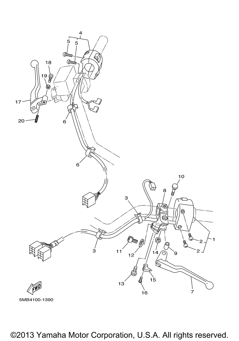 Handle switch lever