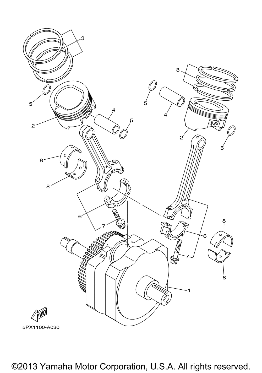 Crankshaft piston