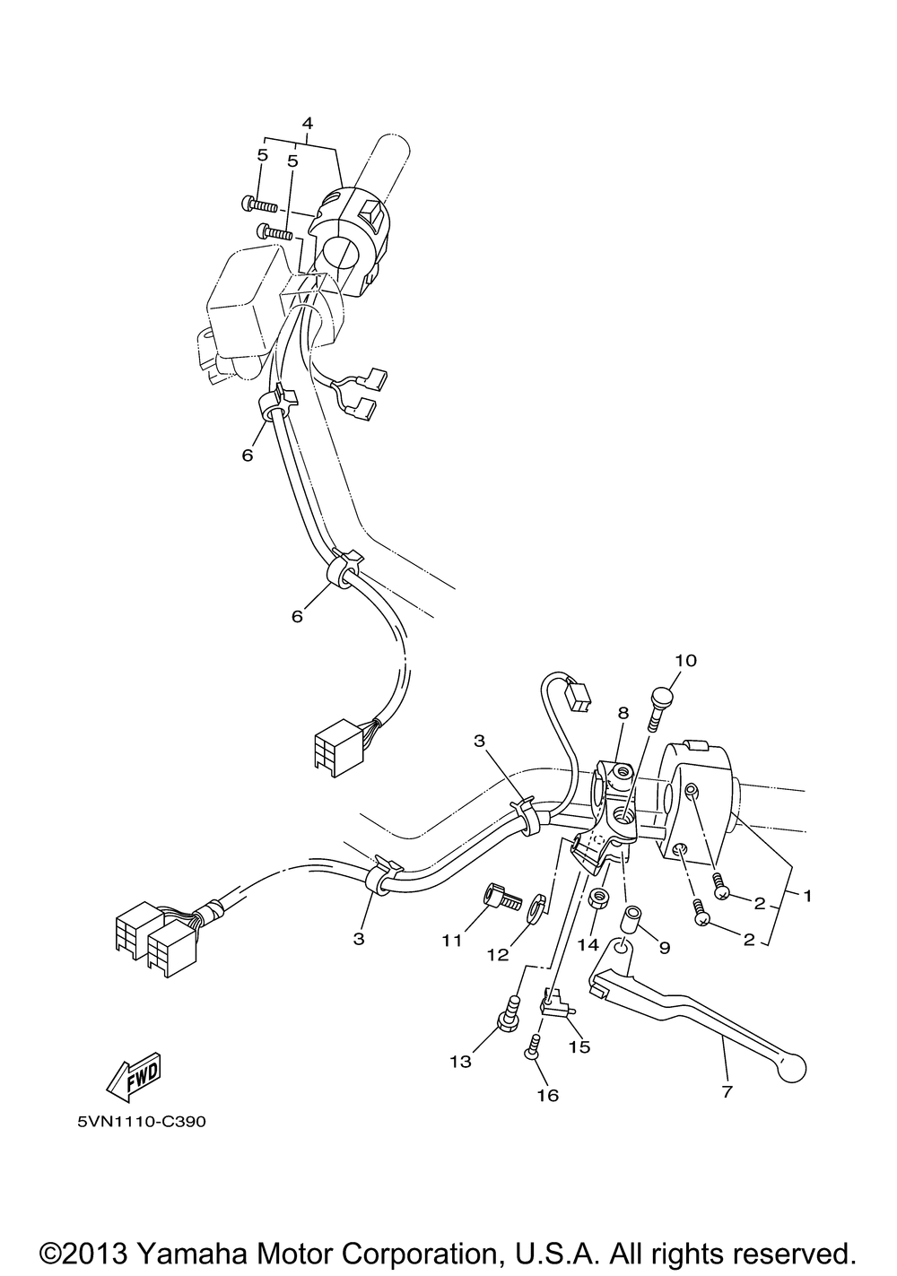 Handle switch lever