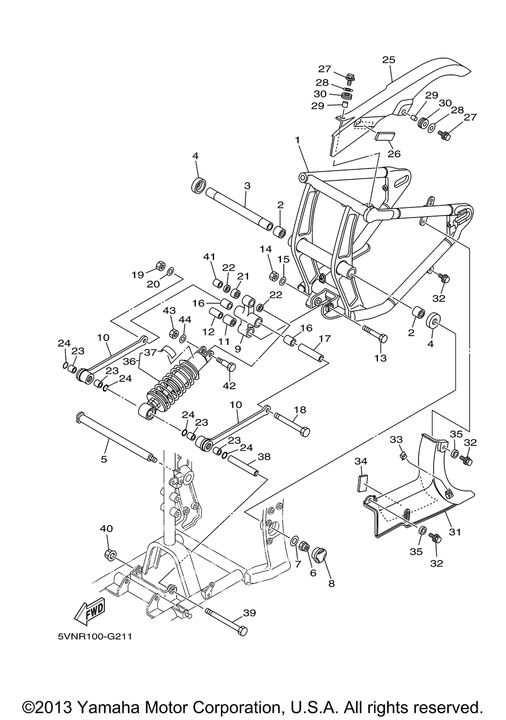 Rear arm suspension