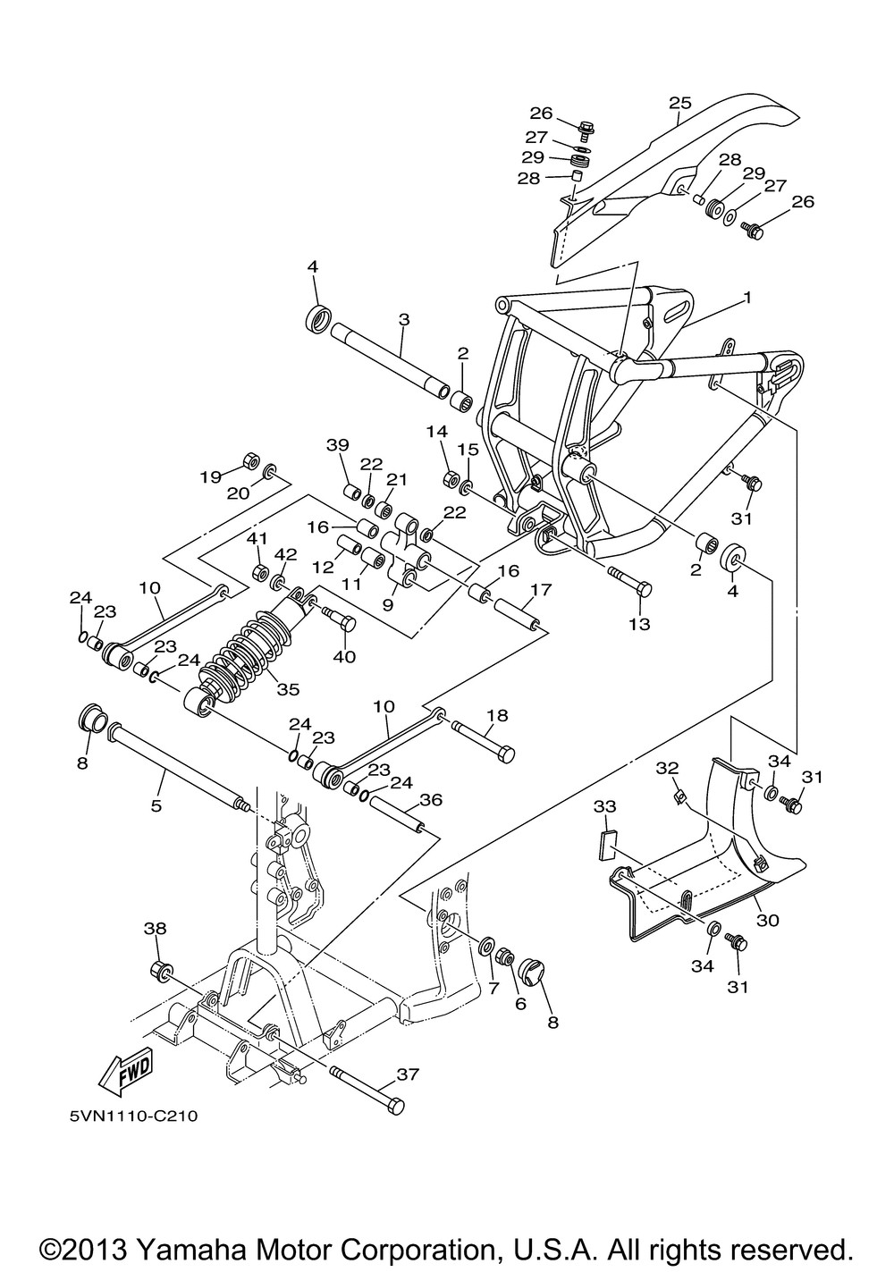 Rear arm suspension