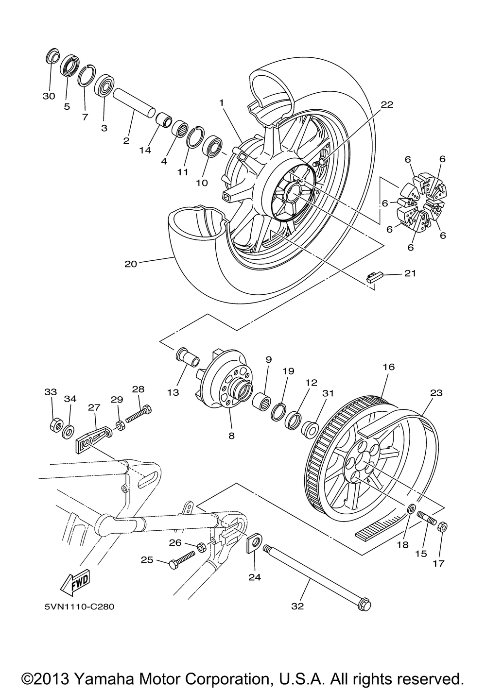 Rear wheel