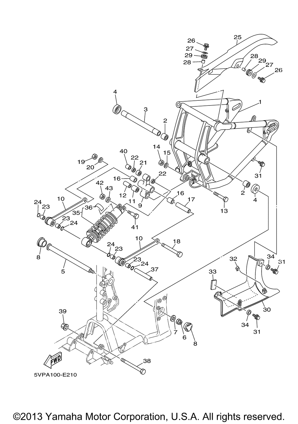 Rear arm suspension