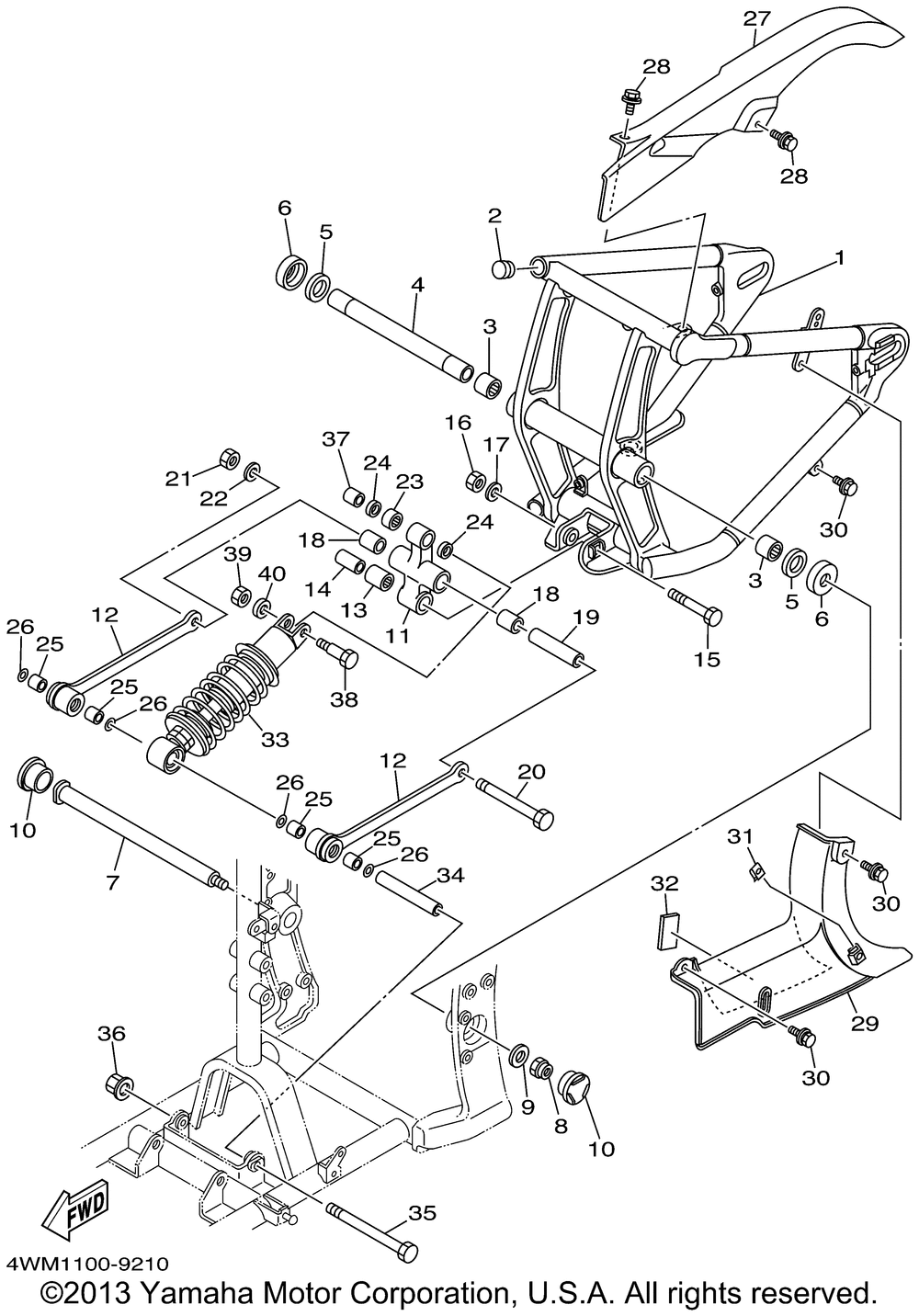 Rear arm suspension