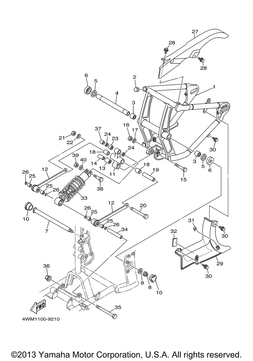 Rear arm suspension