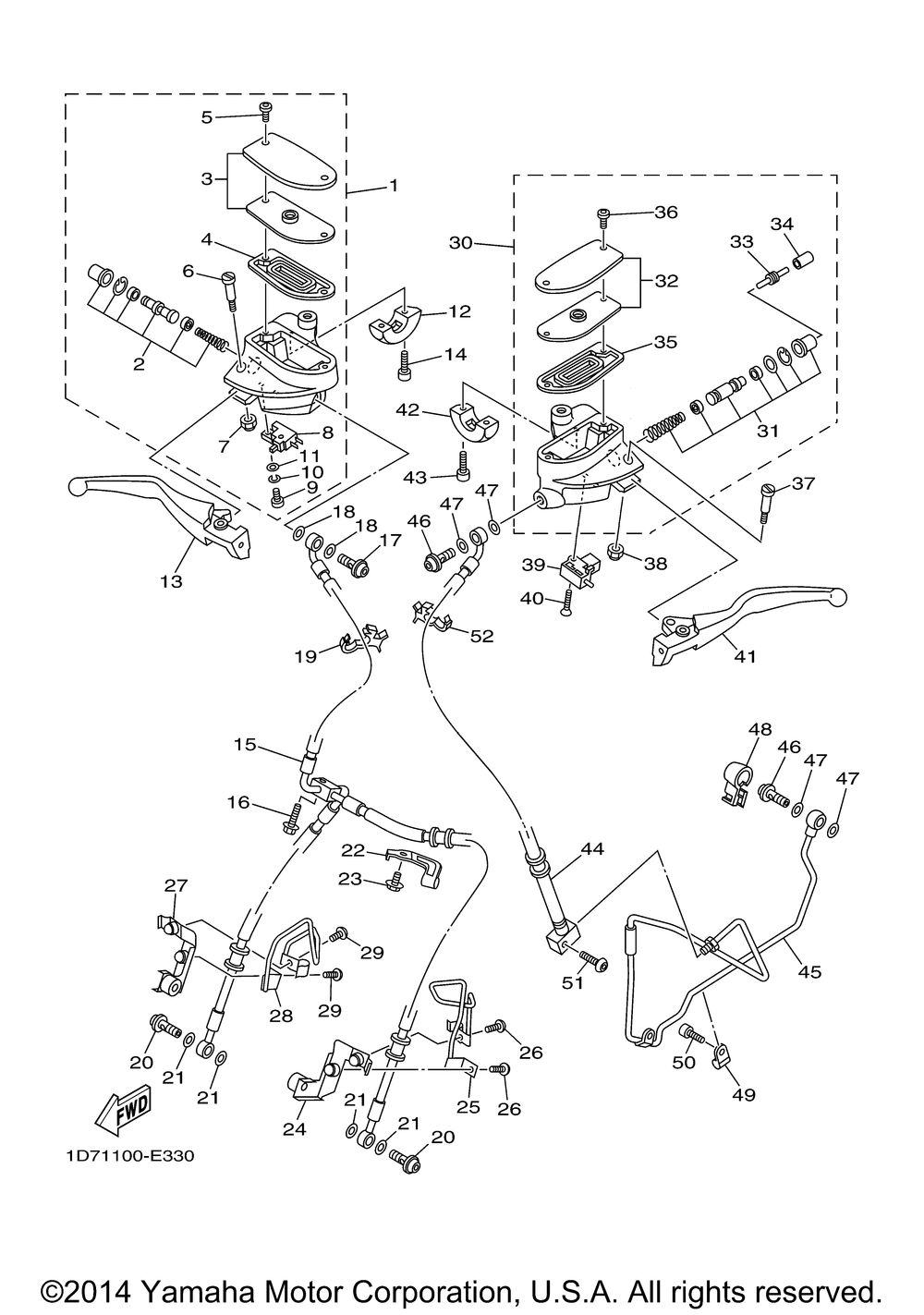 Front master cylinder