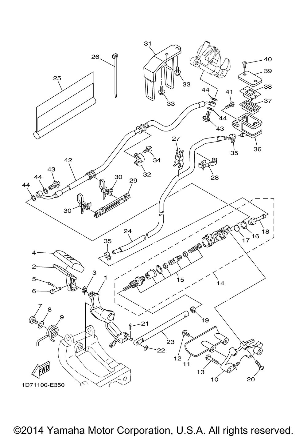 Rear master cylinder