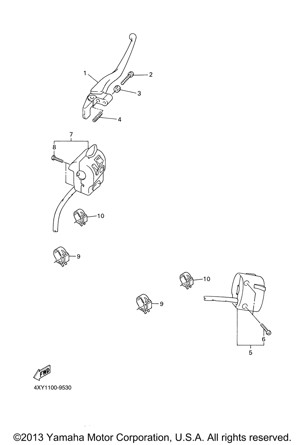 Handle switch lever