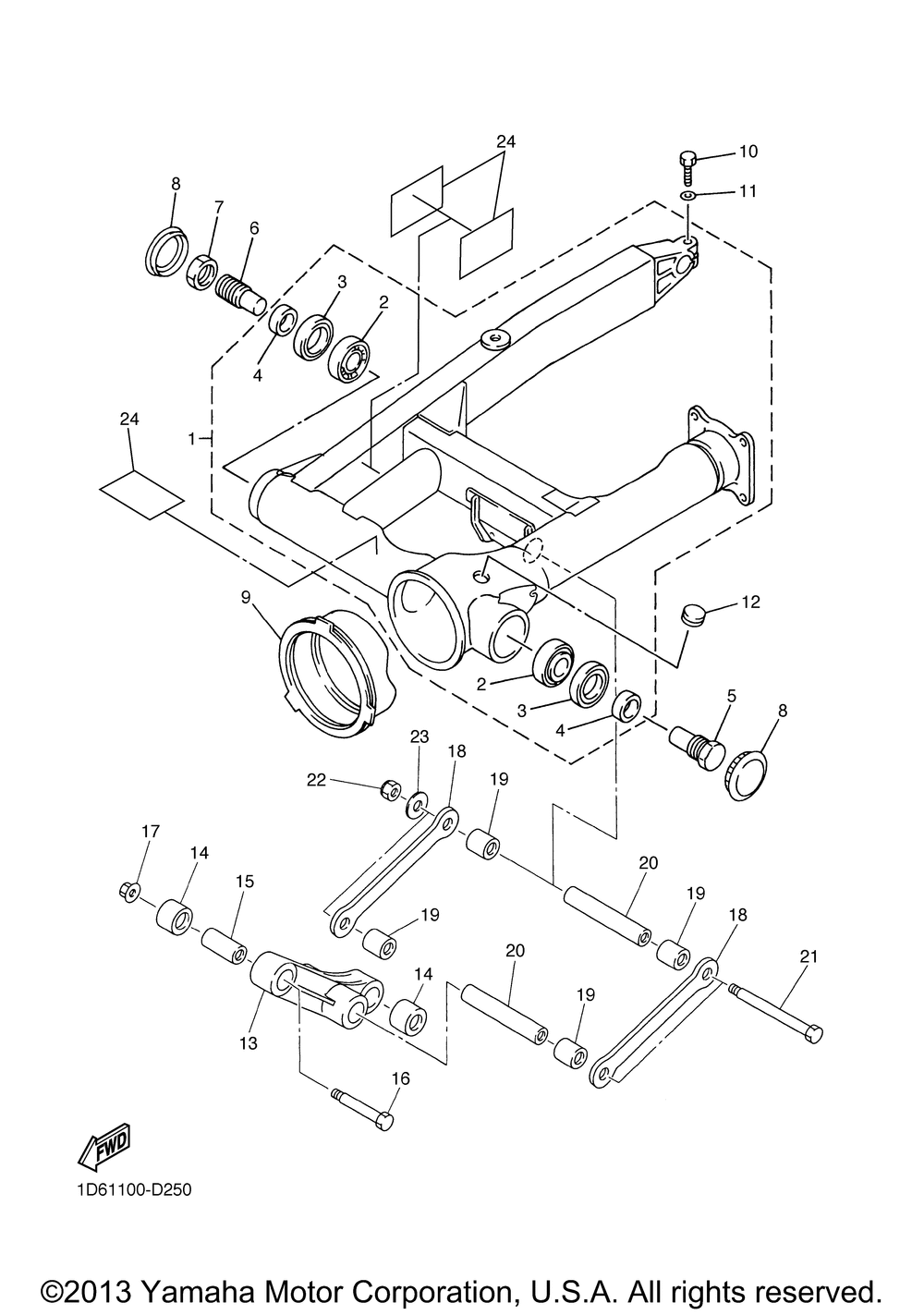 Rear arm