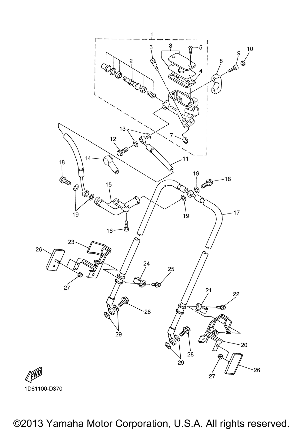 Front master cylinder