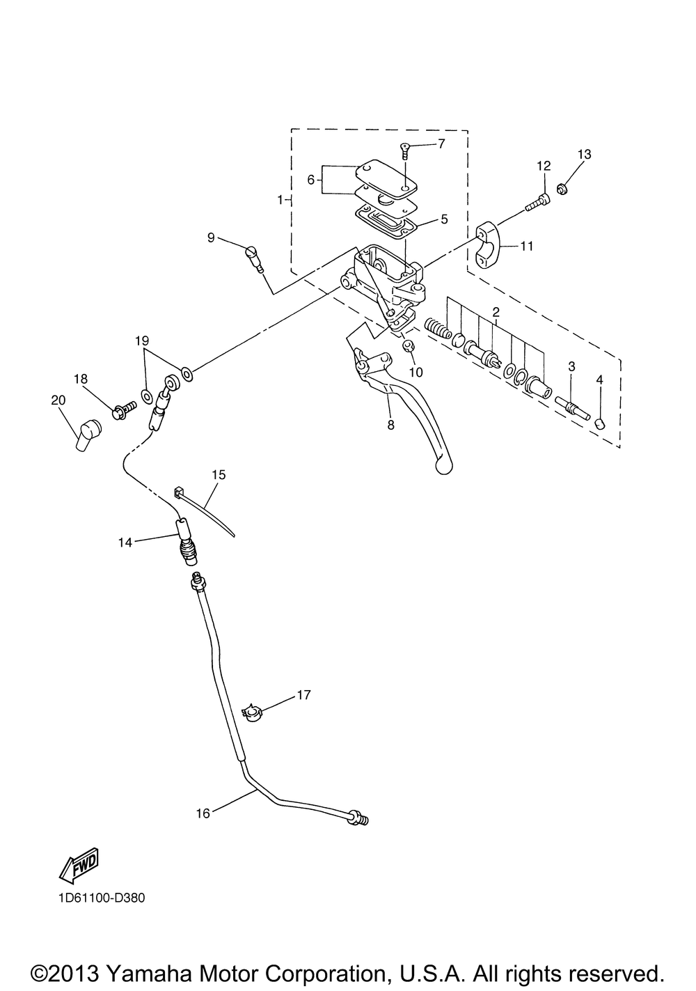 Front master cylinder 2