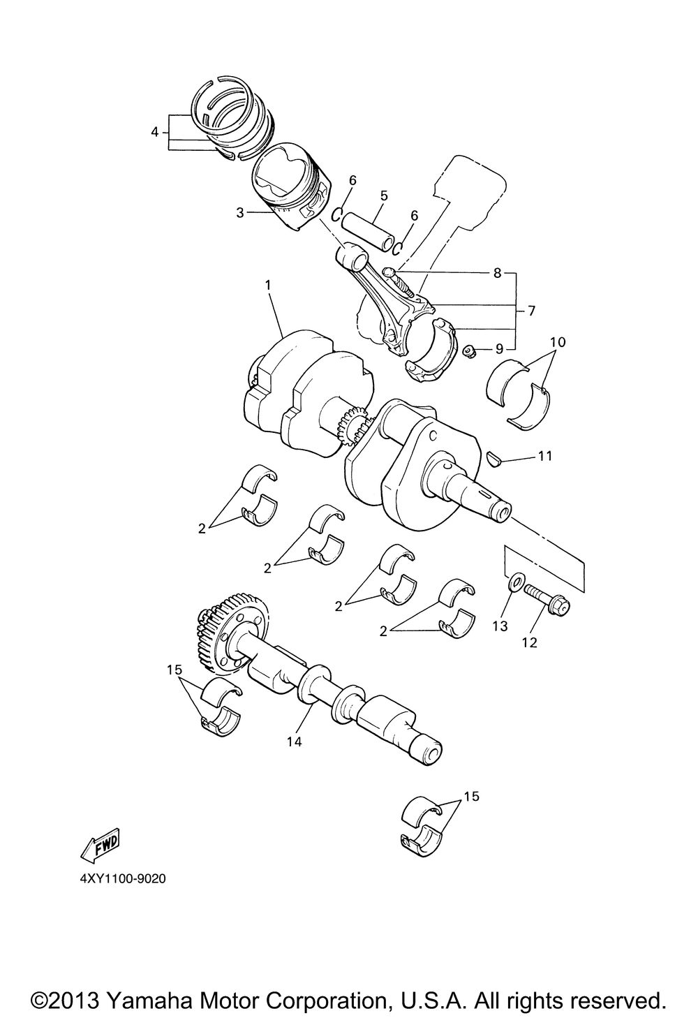 Crankshaft piston