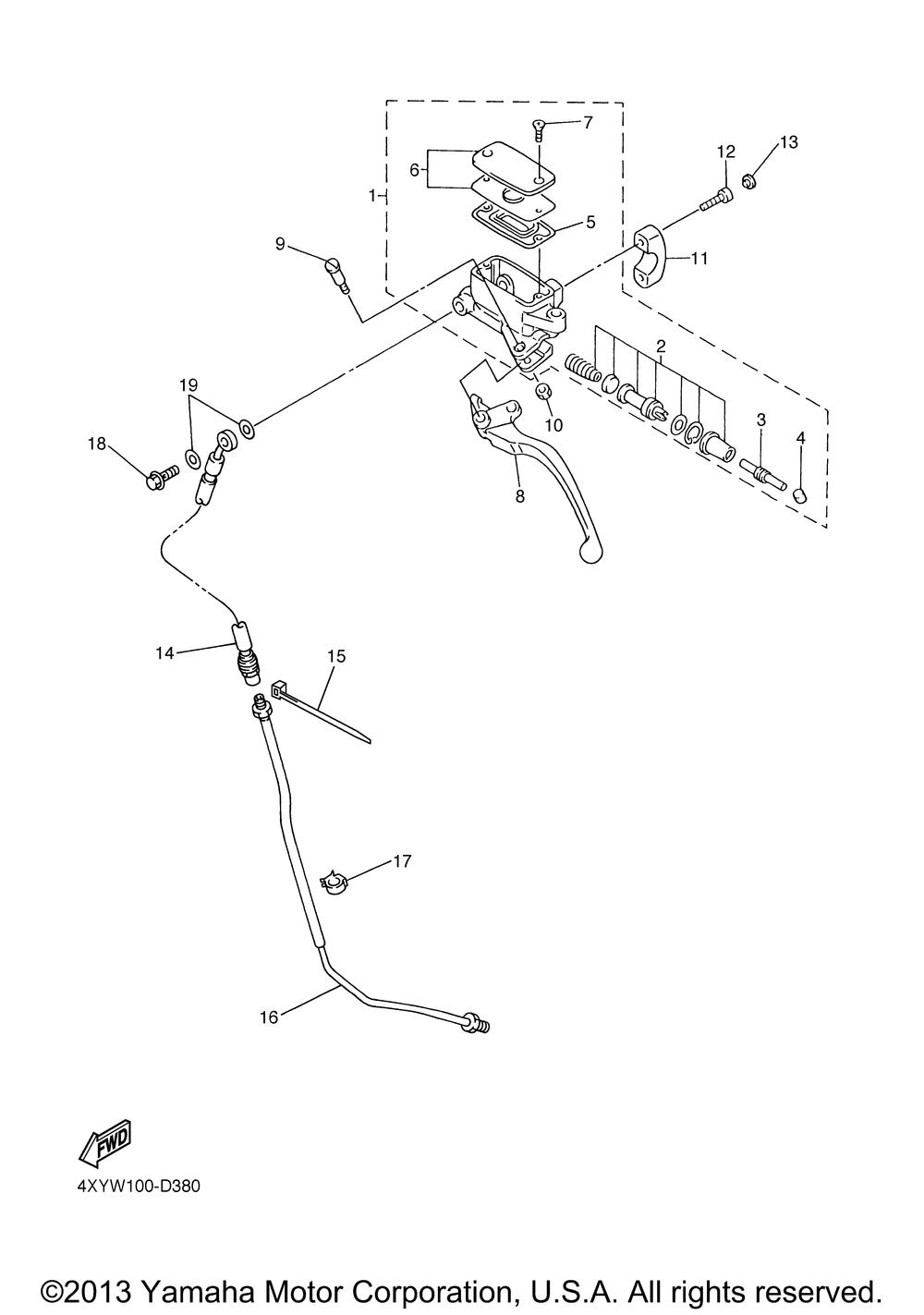 Front master cylinder 2