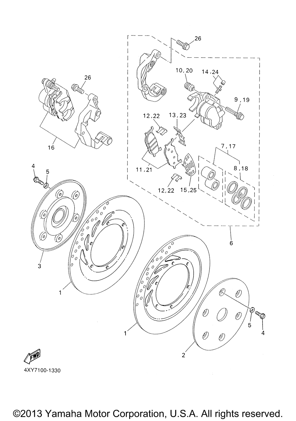 Front brake caliper