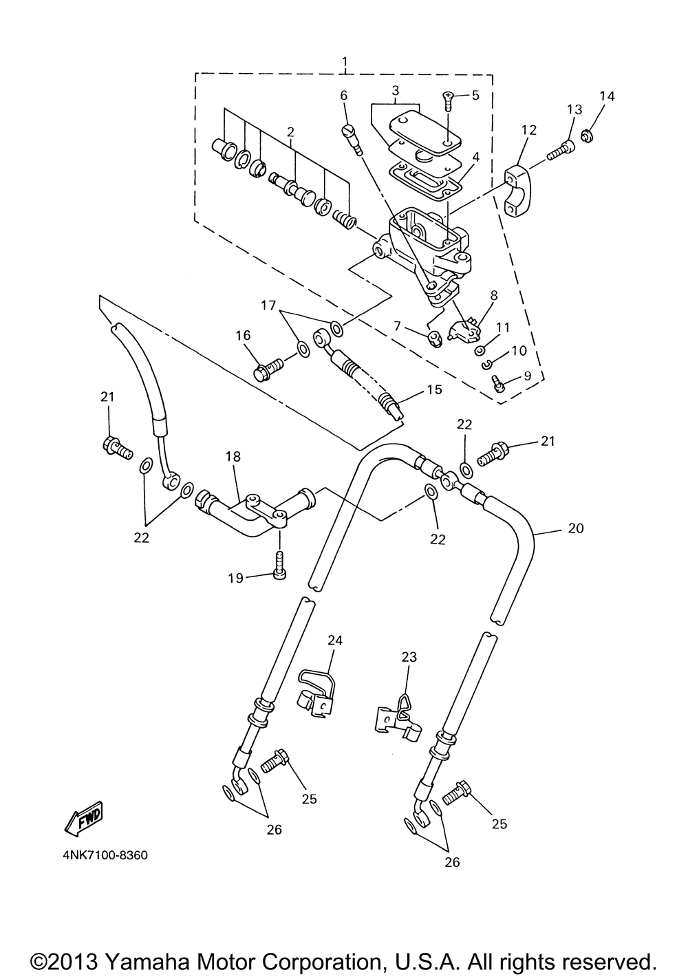 Front master cylinder