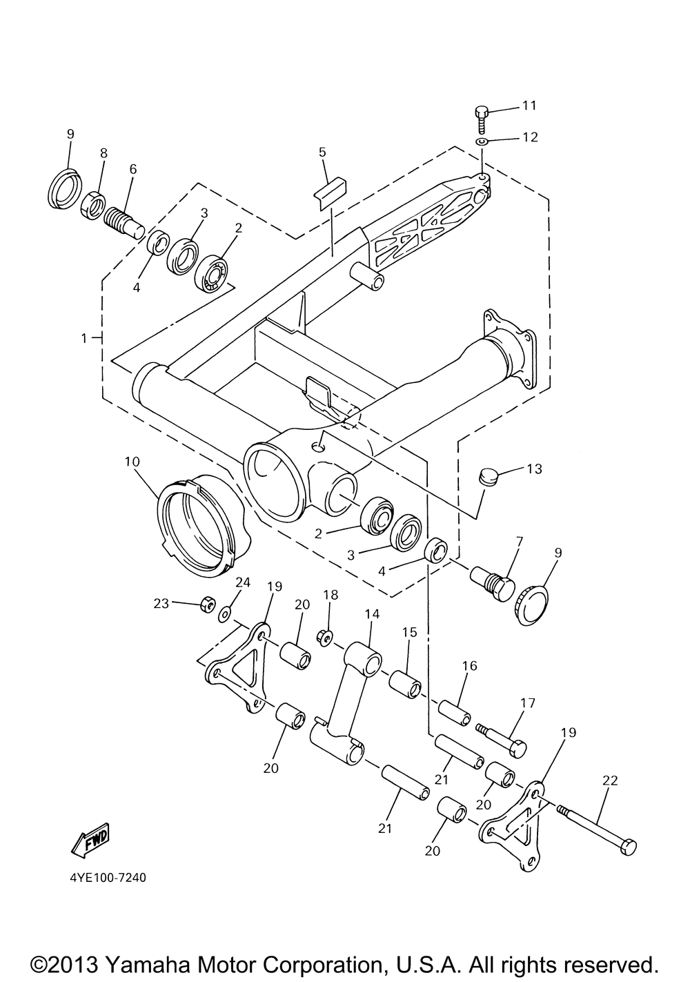 Rear arm