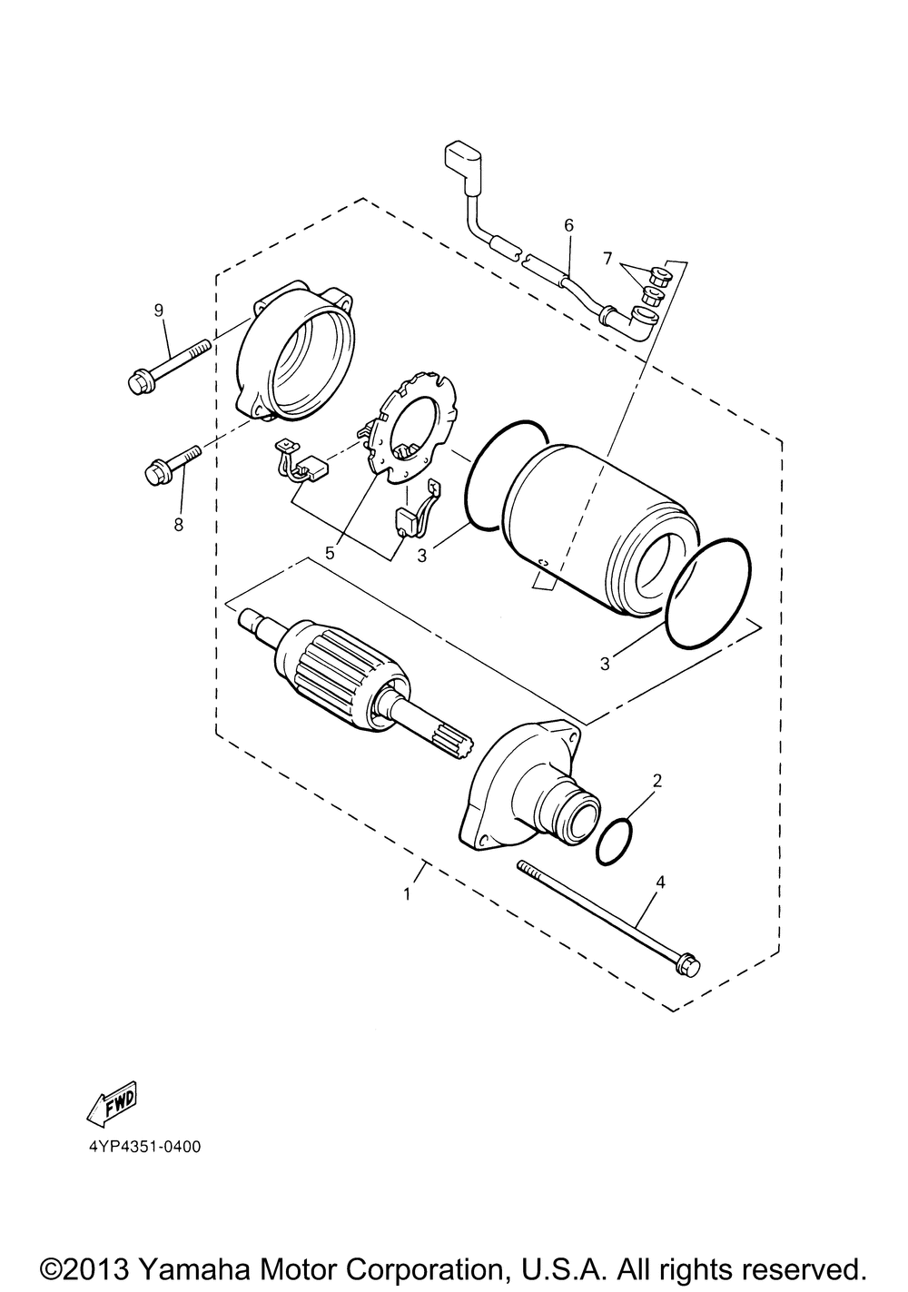 Starting motor