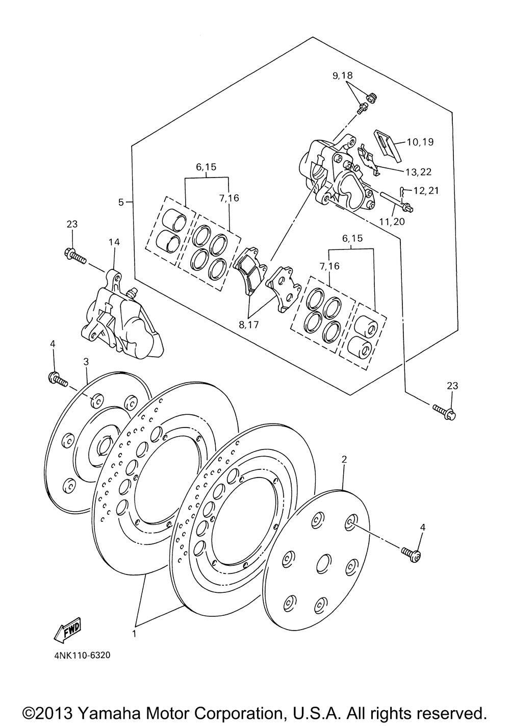 Front brake caliper