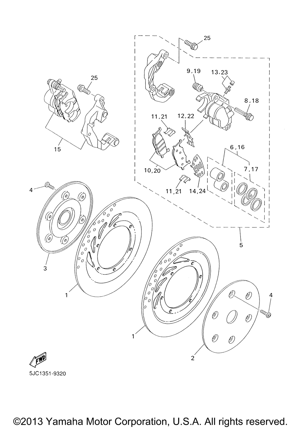 Front brake caliper