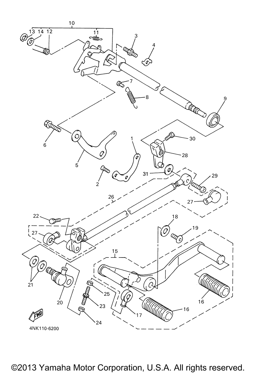 Shift shaft