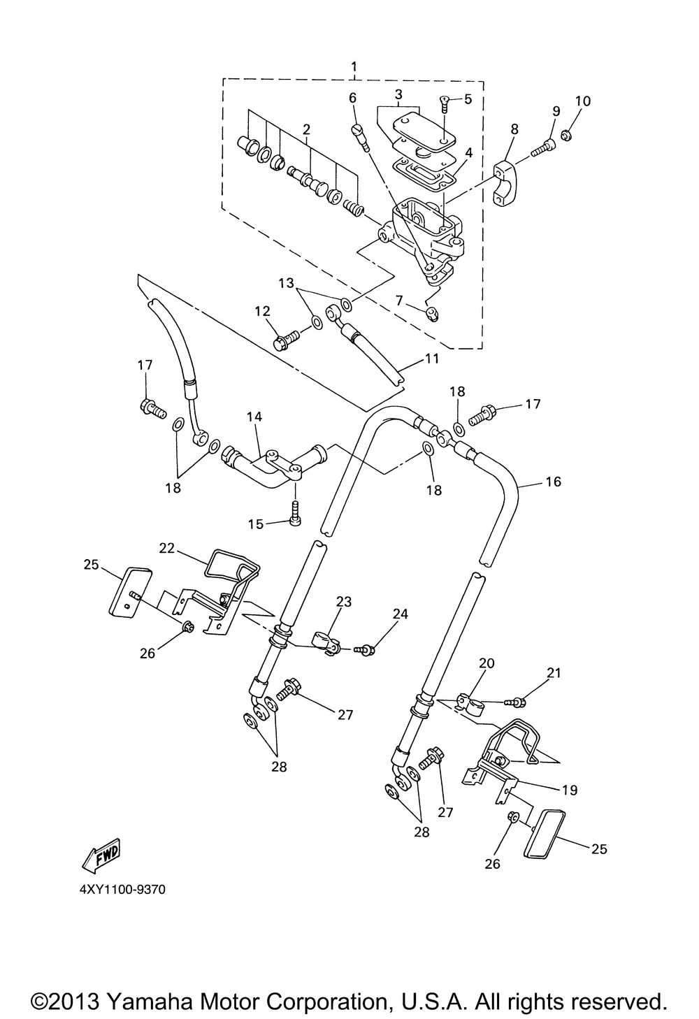 Front master cylinder