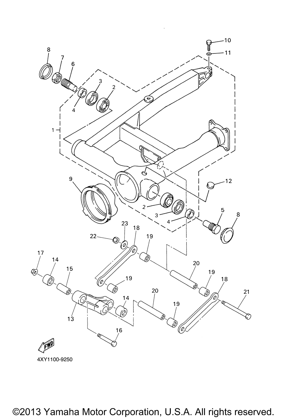 Rear arm