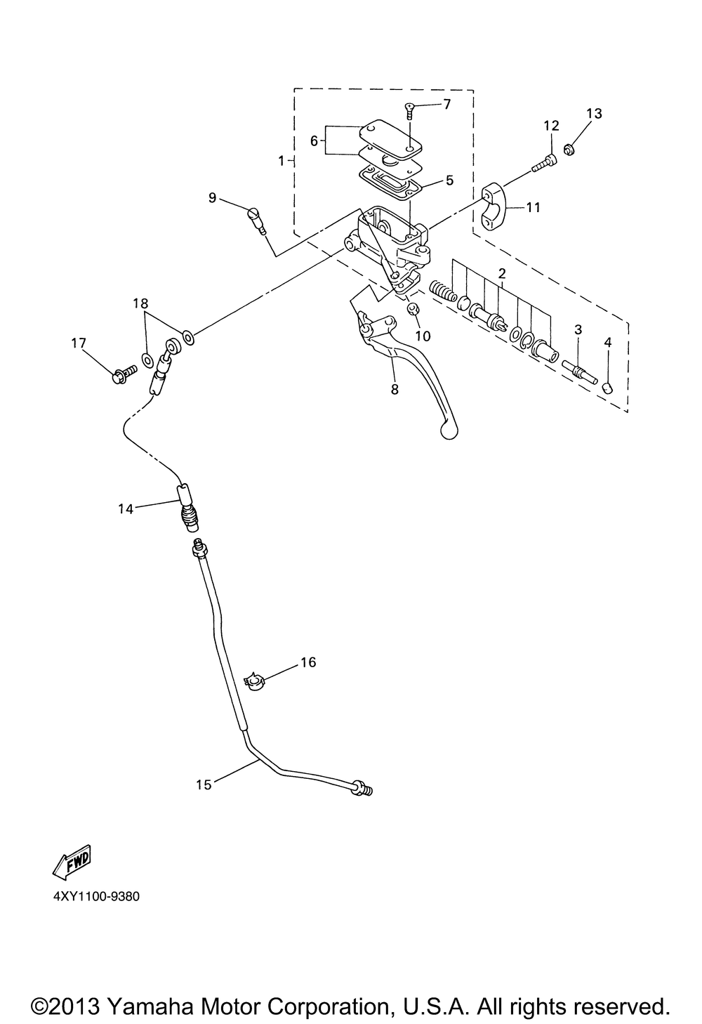 Front master cylinder 2