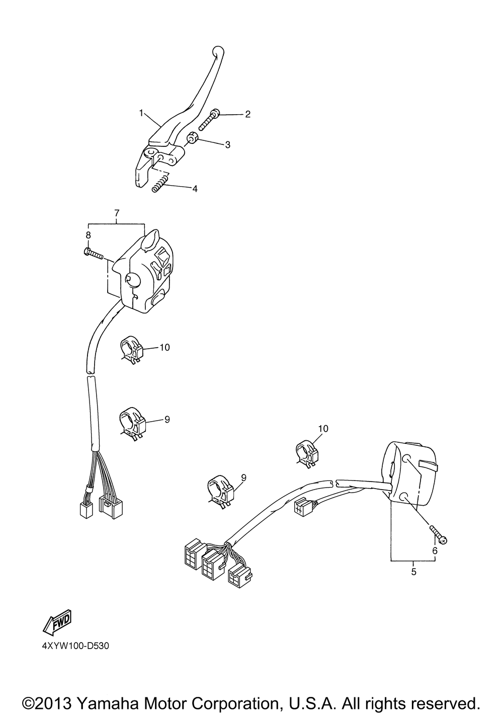 Handle switch lever