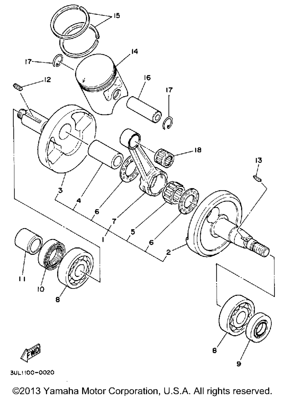 Crankshaft - piston