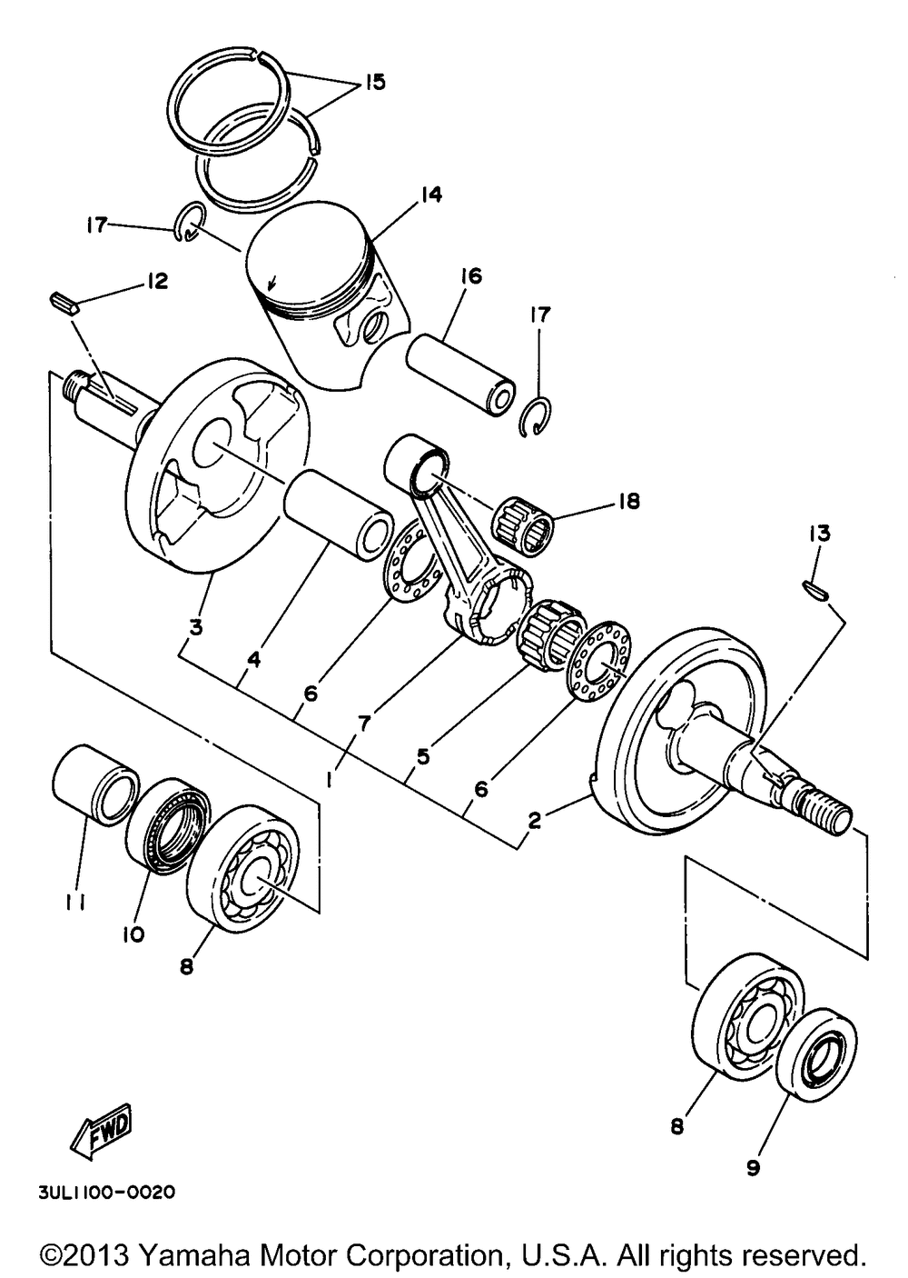 Crankshaft piston