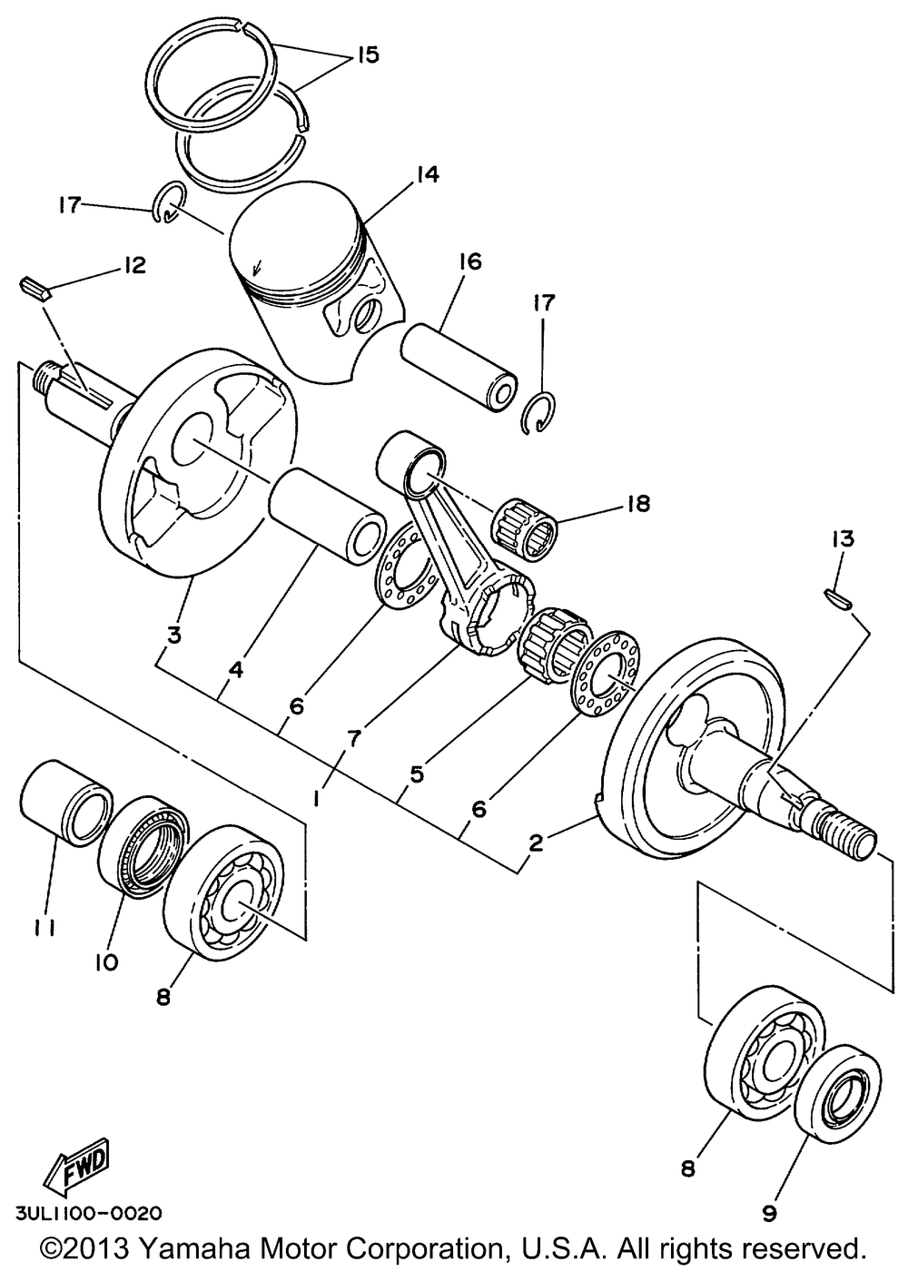 Crankshaft piston