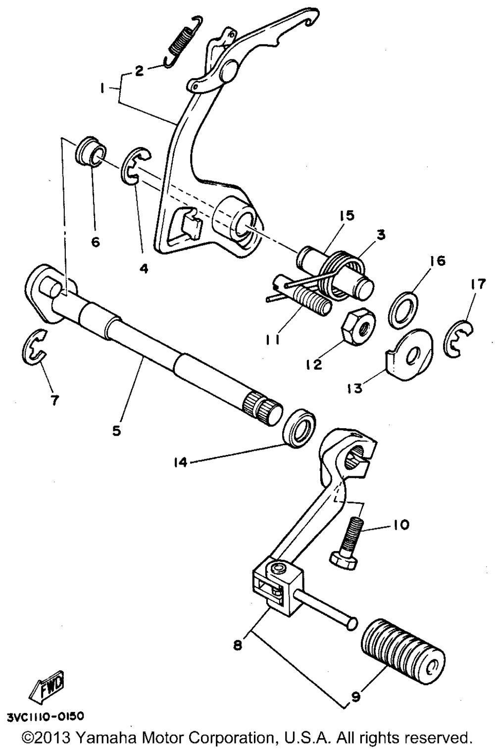 Shift shaft