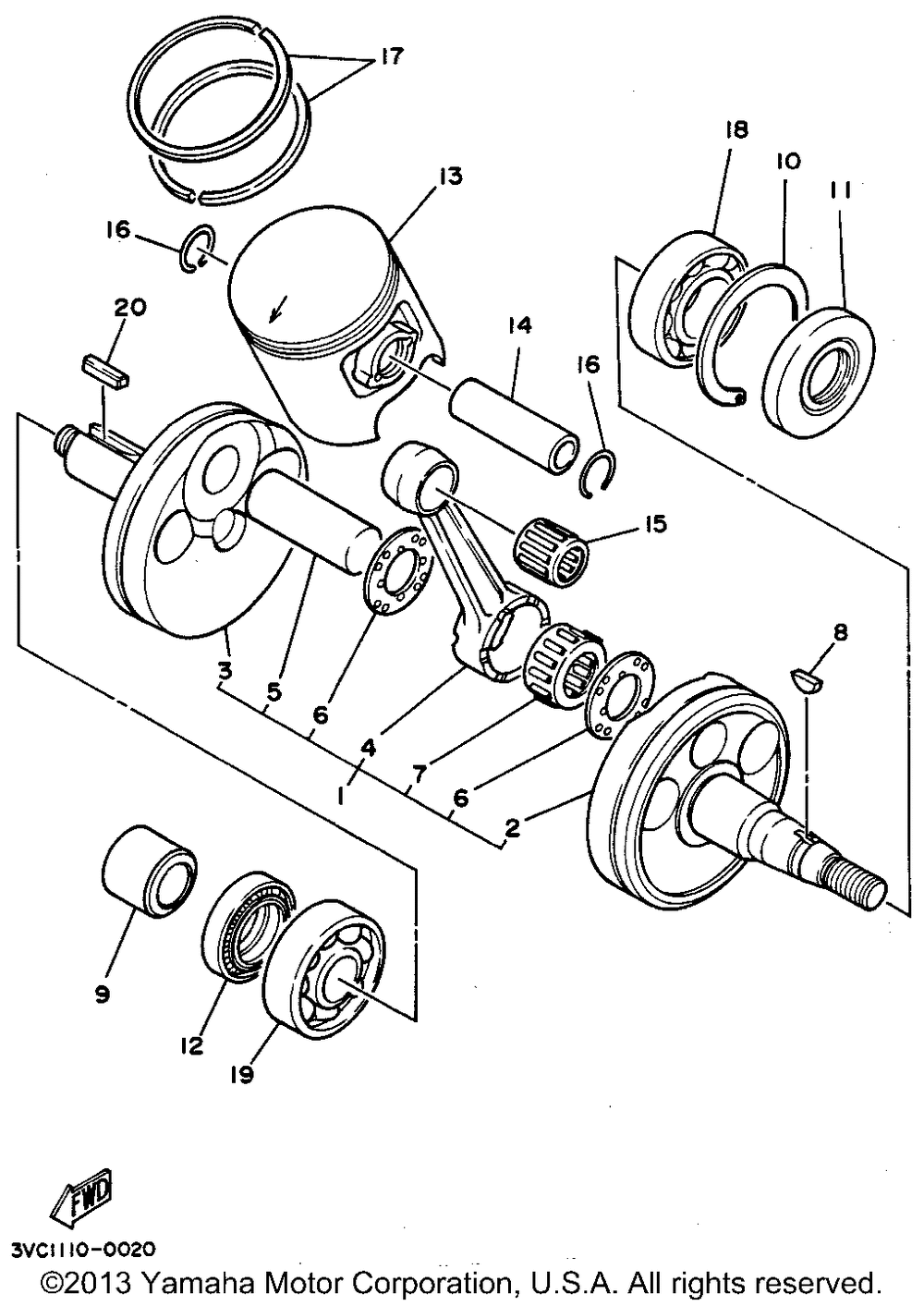 Crankshaft - piston