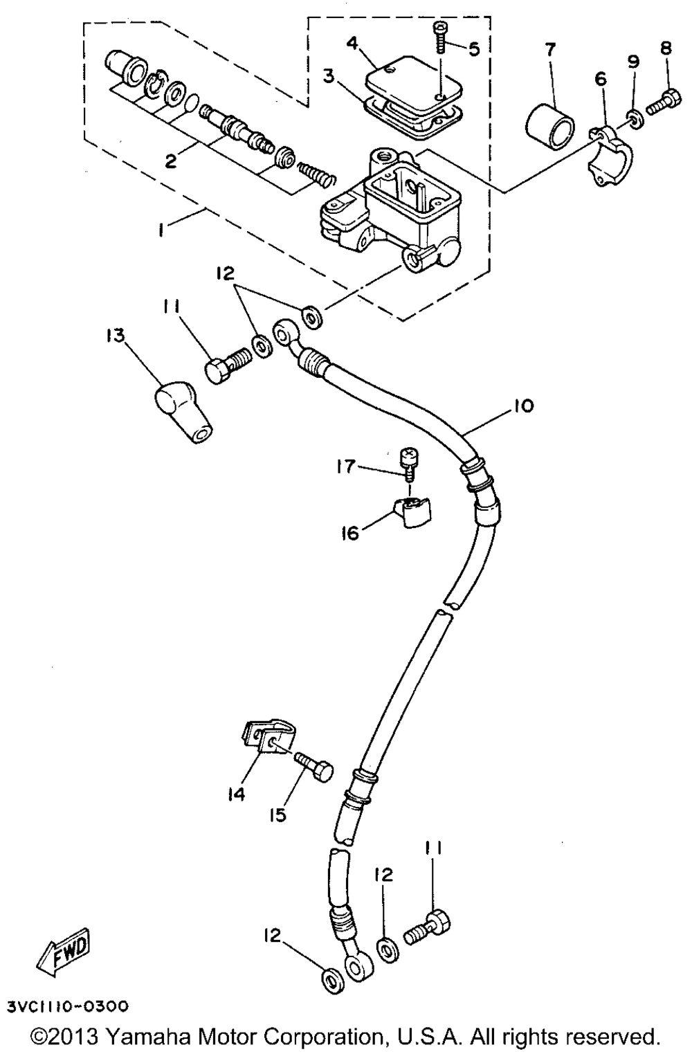 Front master cylinder