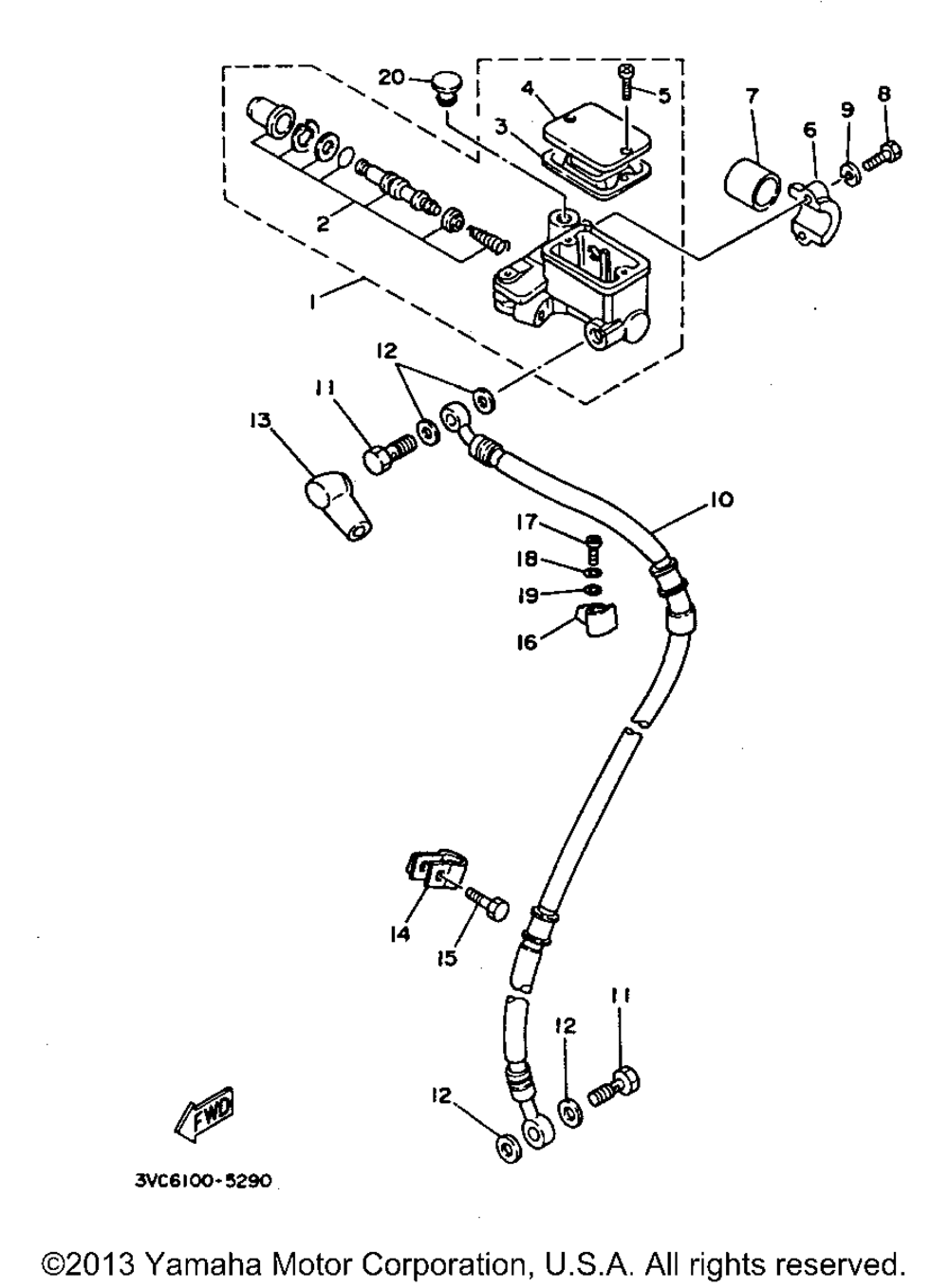 Front master cylinder