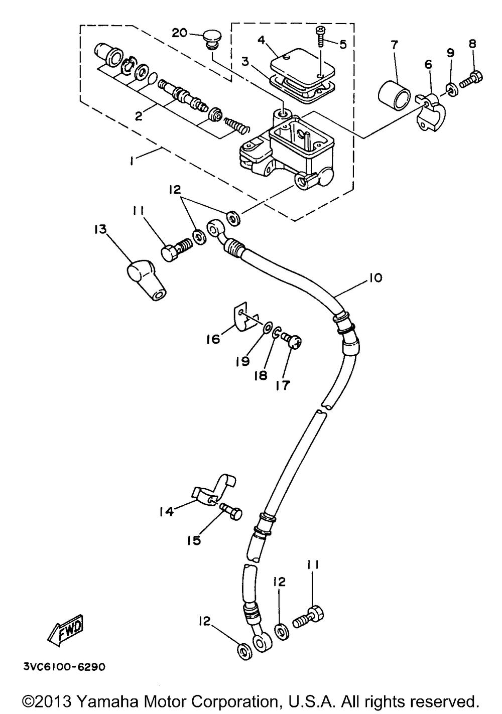 Front master cylinder