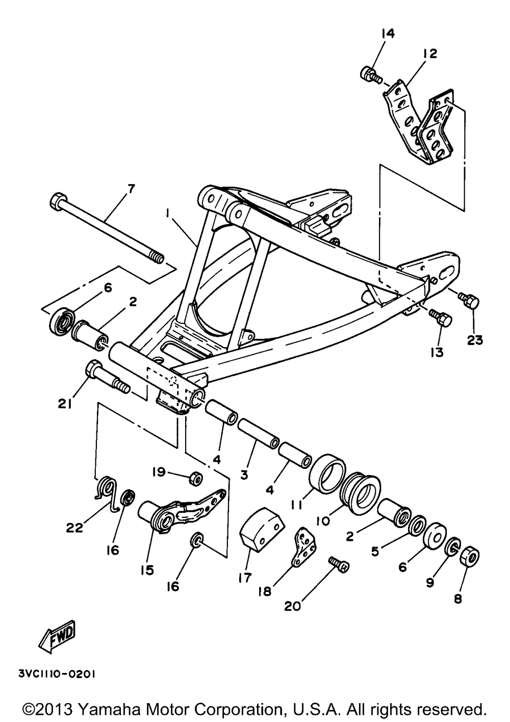 Rear arm