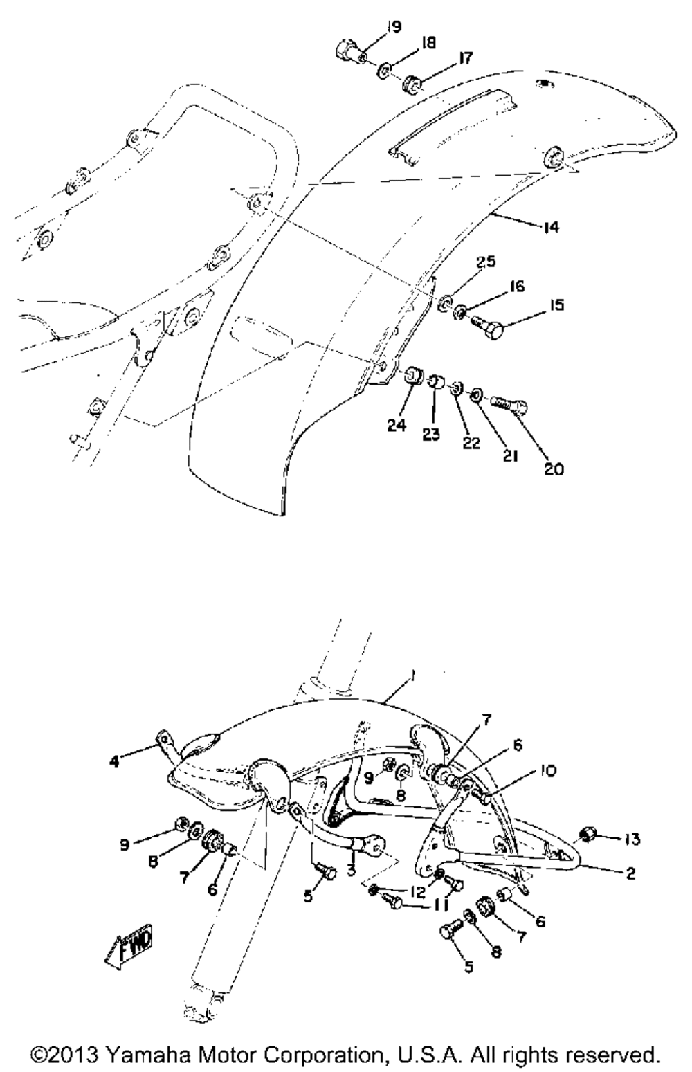 Front fender - rear fender (rt1 rt1b)