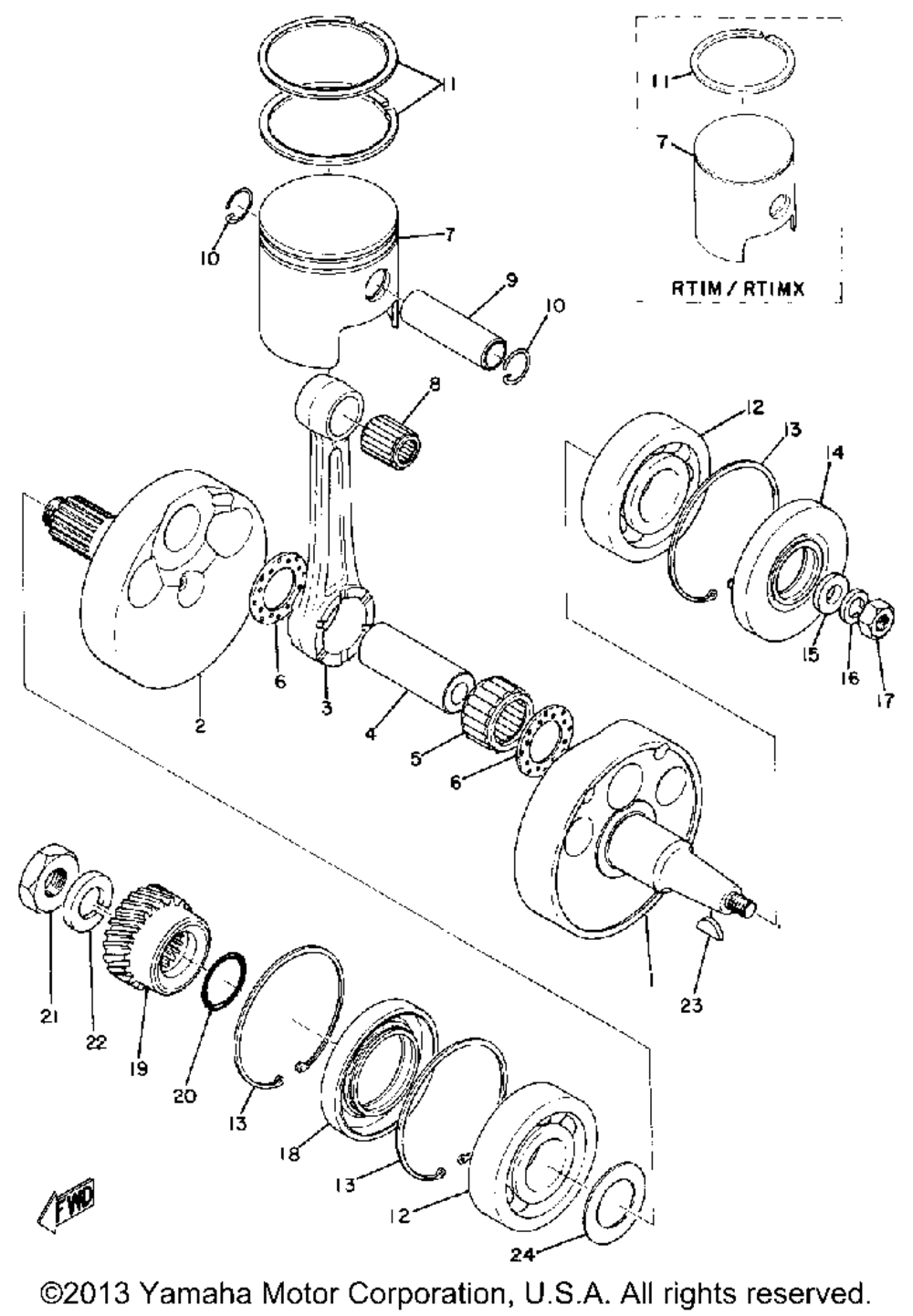 Crank & piston