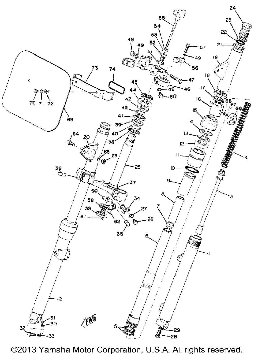 Front fork (rt1 rt1m)