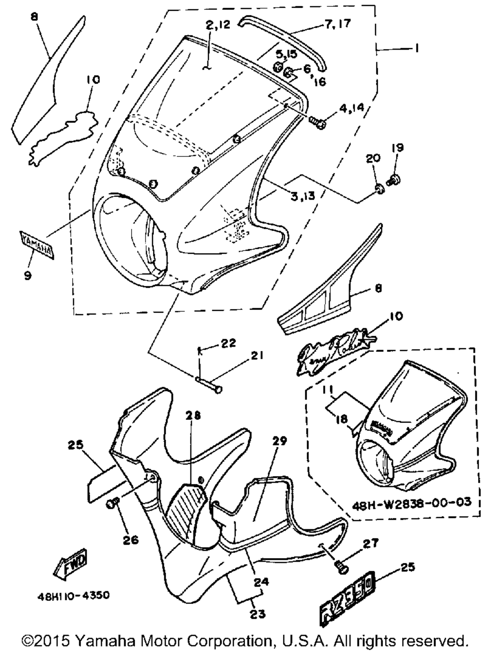 Fairing cowling