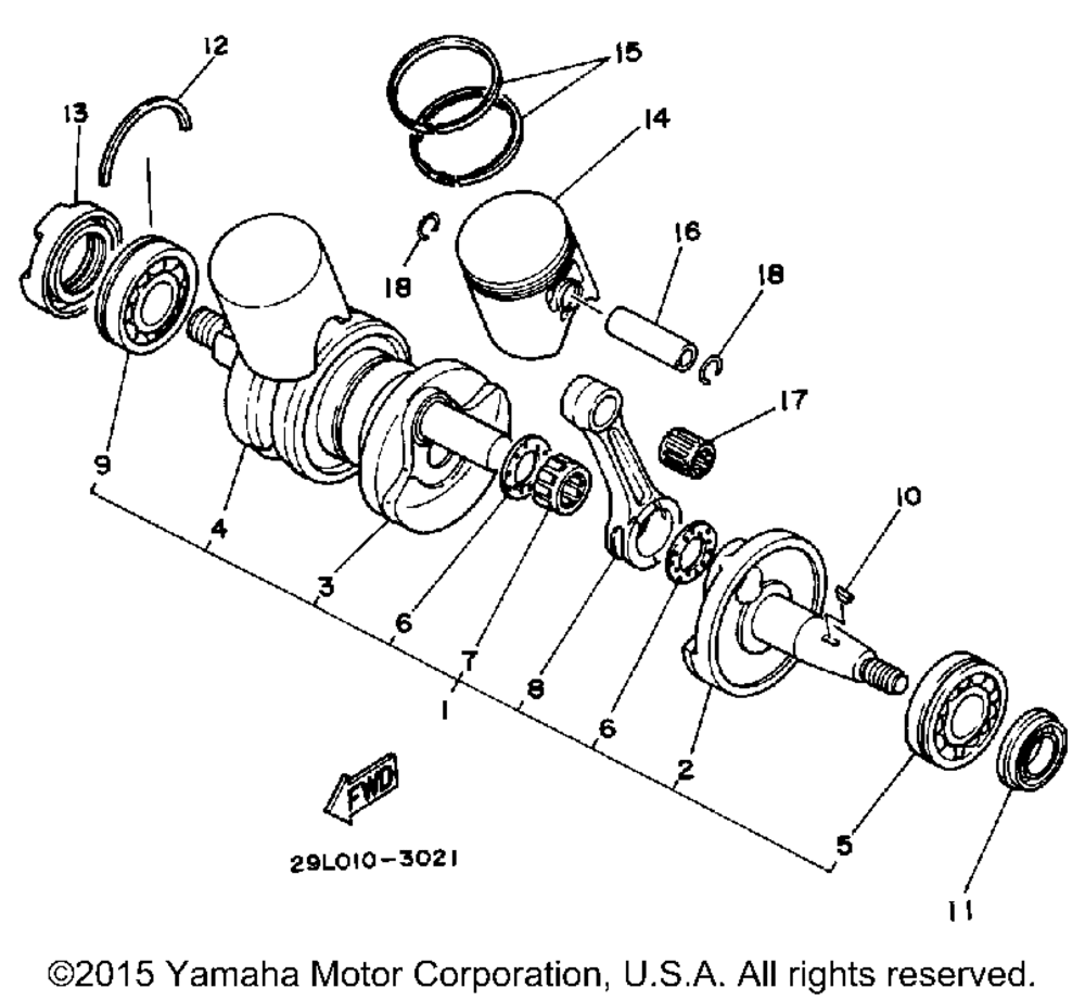 Crankshaft piston