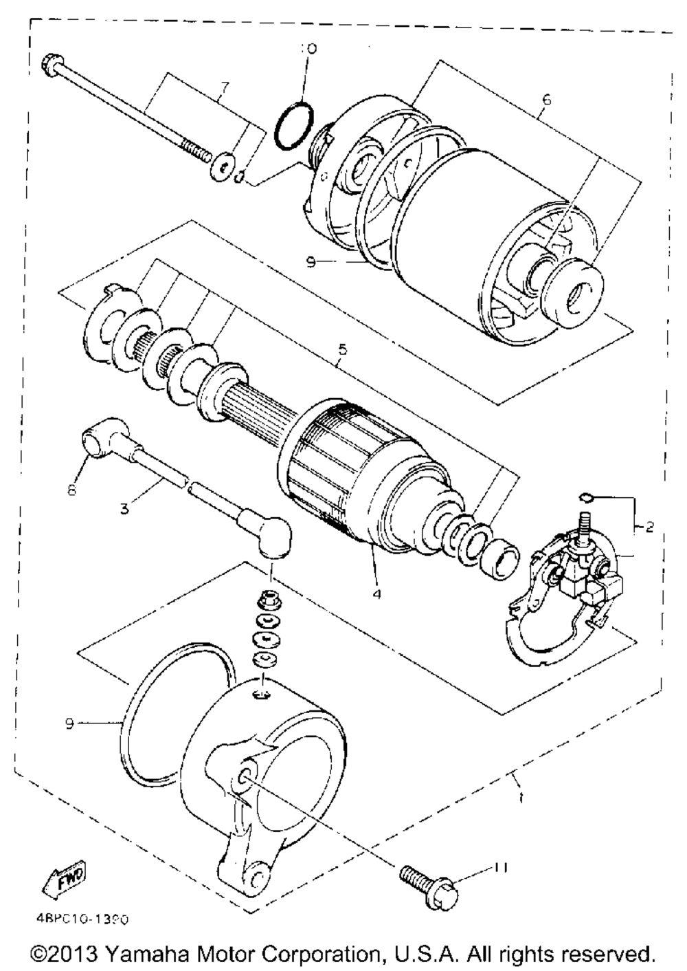 Starting motor