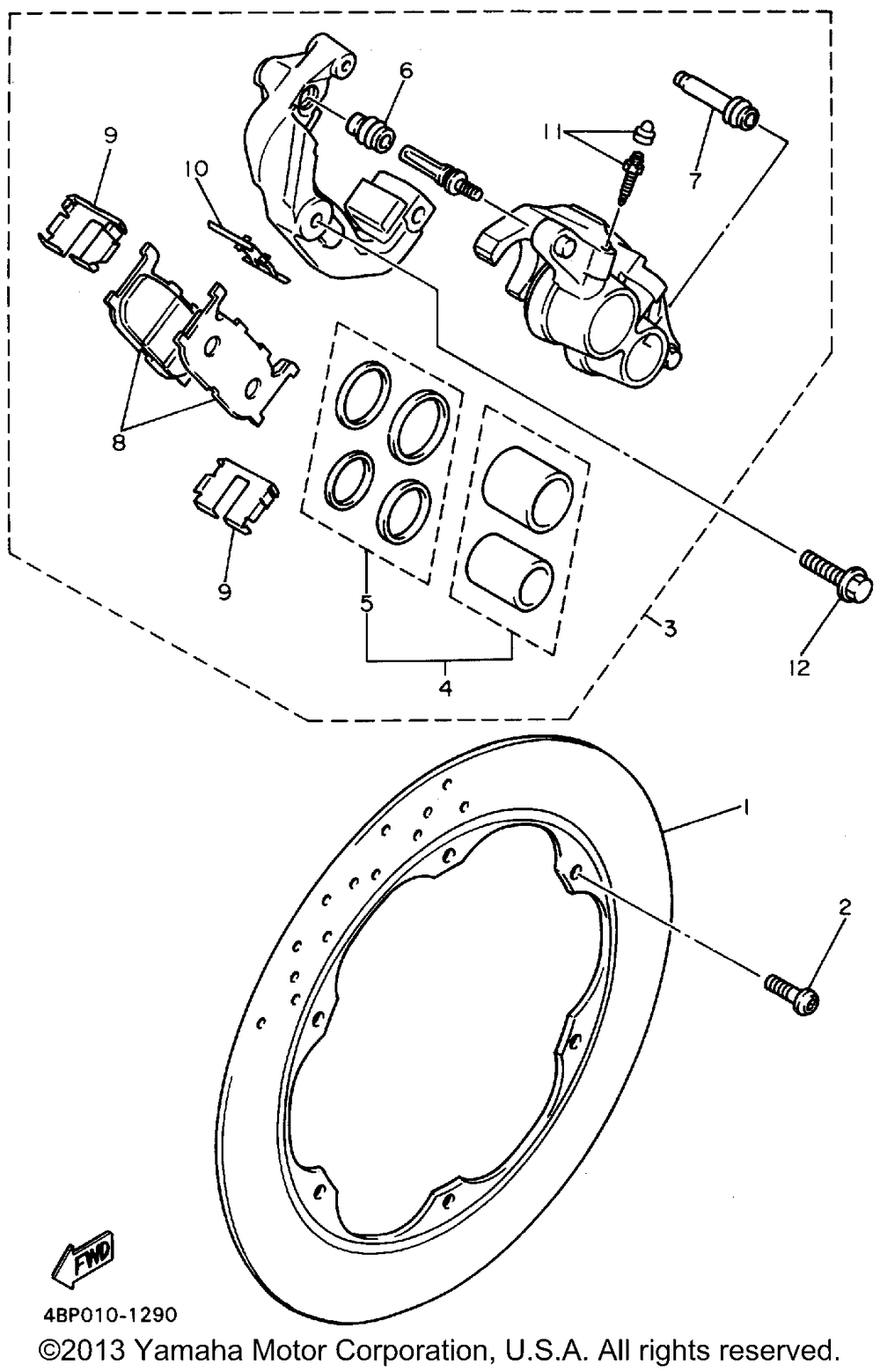 Front brake caliper