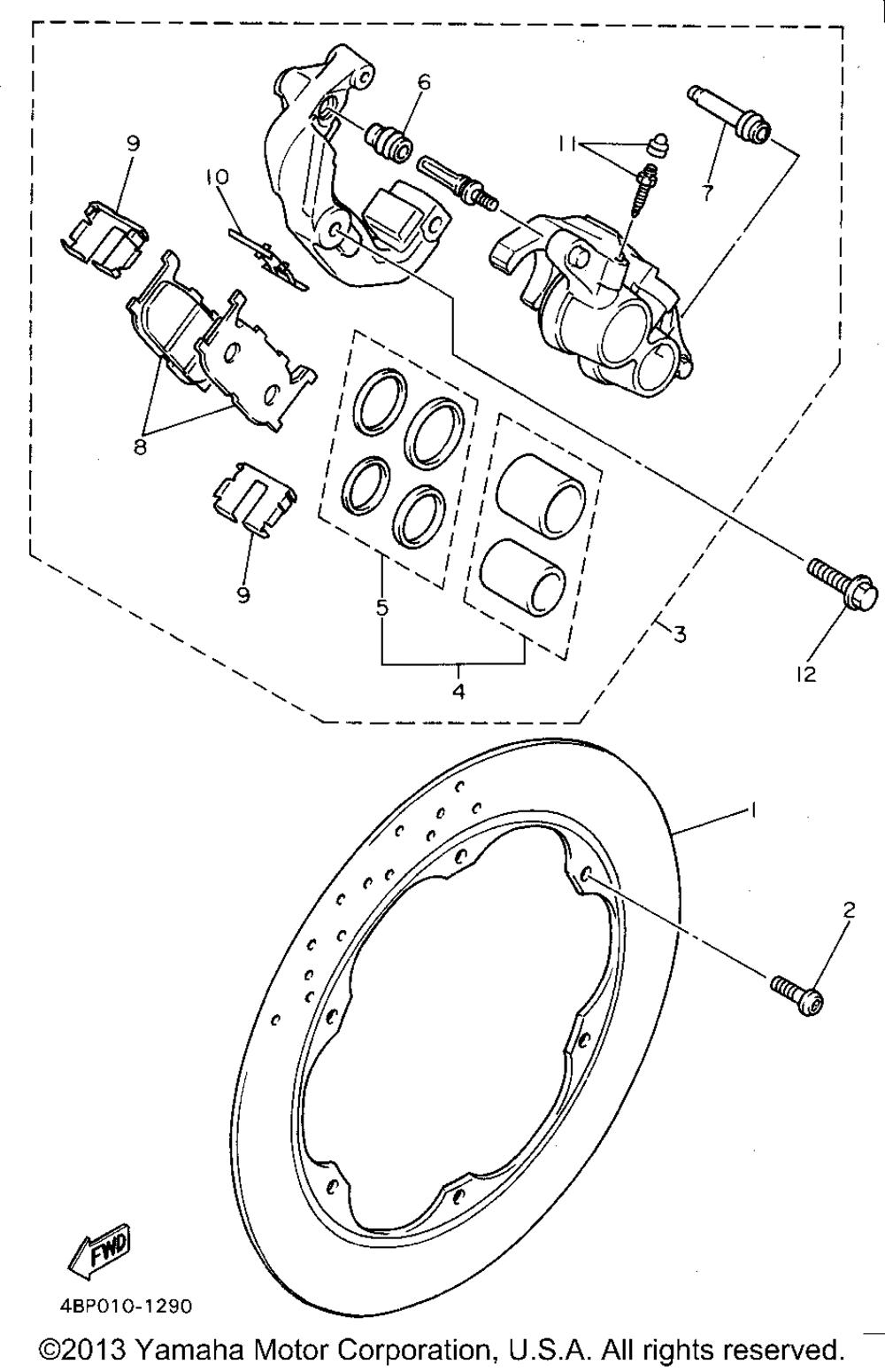 Front brake caliper