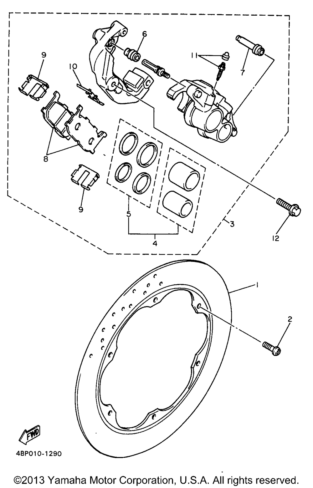 Front brake calper