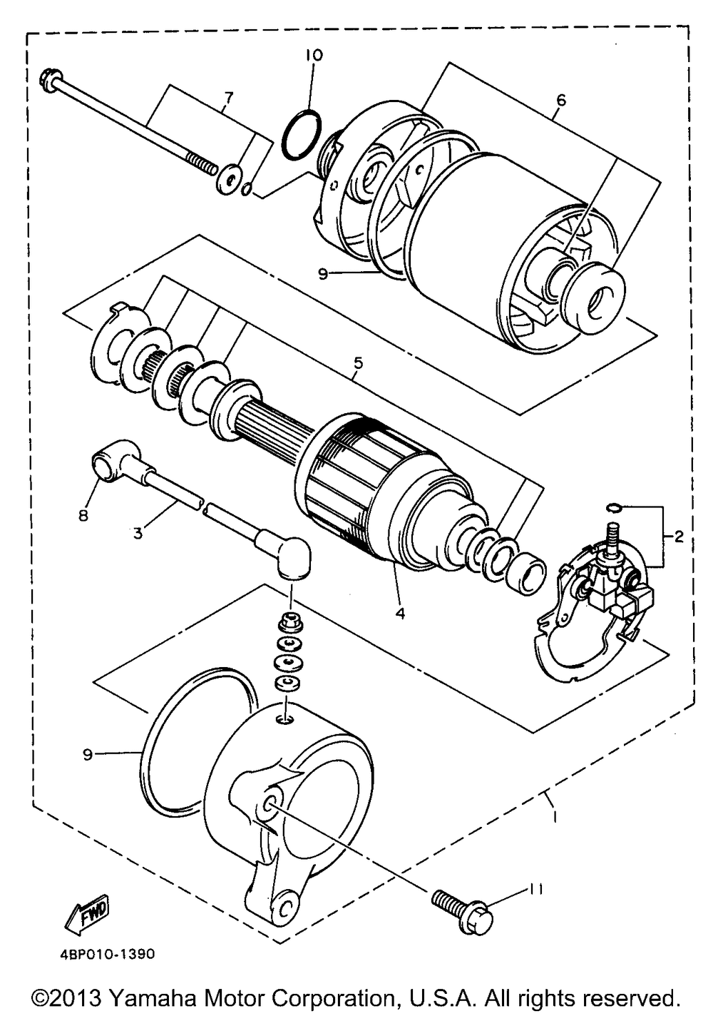 Starting motor