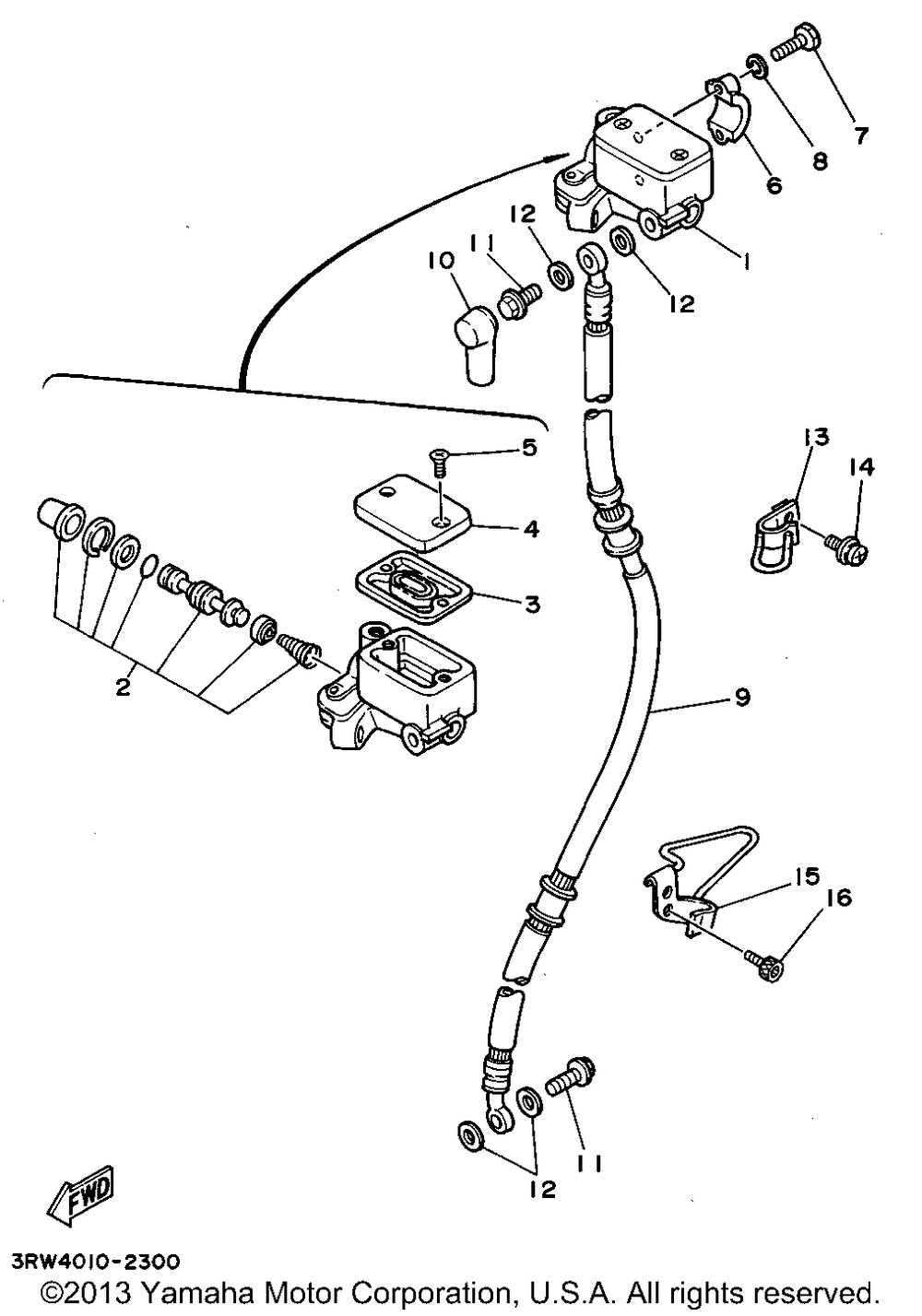 Front master cylinder